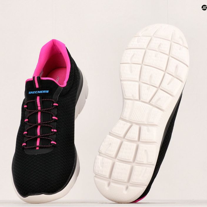 Pantofi de antrenament pentru femei SKECHERS Summits negru/roz cald 14