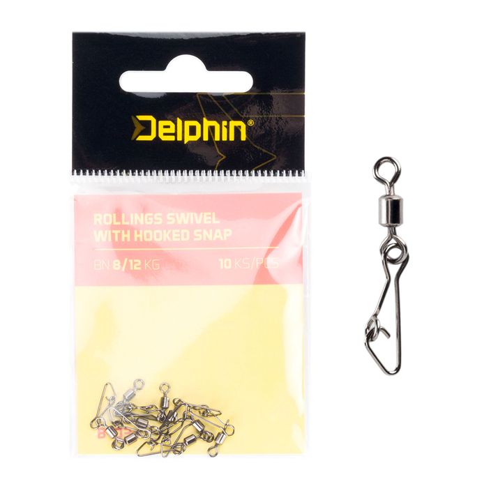 Delphin Rollings Swivel cu cârlig de fixare 10 buc. negru 969B03004 2