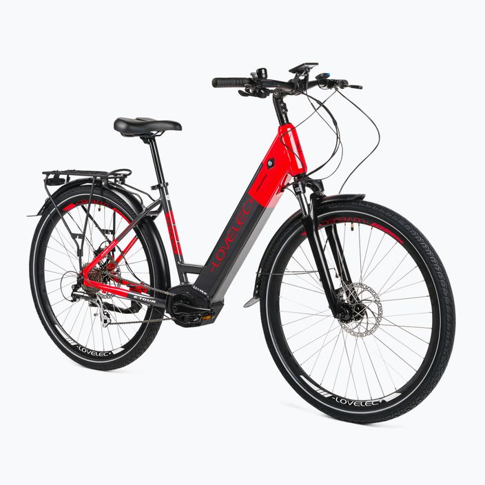 LOVELEC bicicletă electrică Triago Low Step 16Ah gri-roșu B400358 2