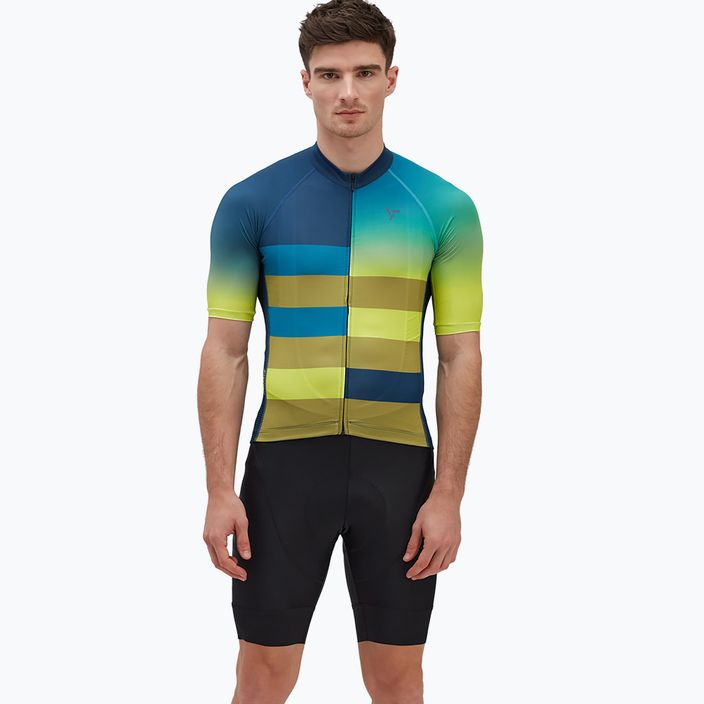 Tricou de ciclism pentru bărbați SILVINI Mazzano albastru-galben 3122-MD2042/32422