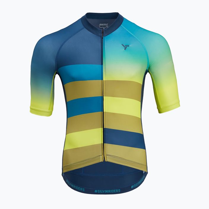 Tricou de ciclism pentru bărbați SILVINI Mazzano albastru-galben 3122-MD2042/32422 3