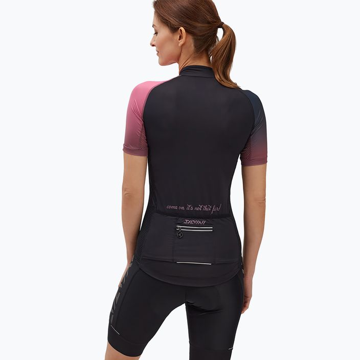 Tricou de ciclism pentru femei SILVINI Mazzana negru-roz 3122-WD2045/8911 2
