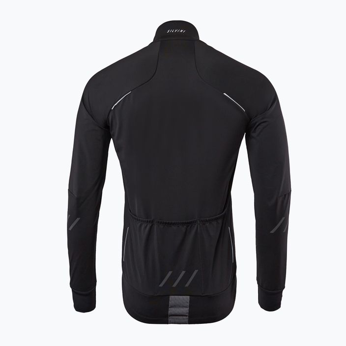 Jachetă de ciclism pentru bărbați SILVINI Ghisallo negru MJ2129 2