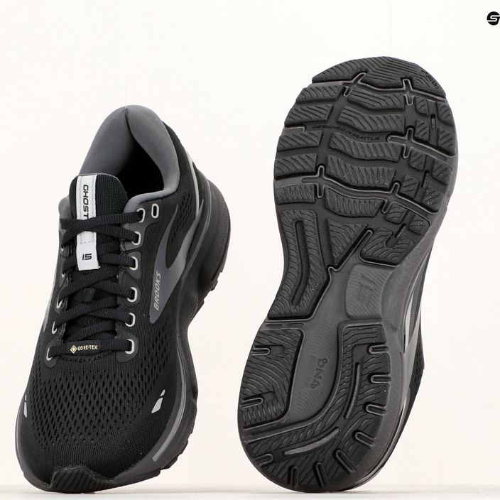 Brooks Ghost 15 GTX pantofi de alergare pentru femei, negru/perlă neagră/albăstrui/aliaj 12