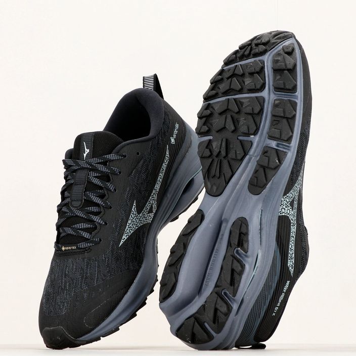 Pantofi de alergare pentru bărbați Mizuno Wave Rider GTX negru/omre blue/glacial ridge 13