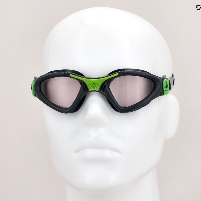 Ochelari de înot Aquasphere Kayenne gri închis/verde 11