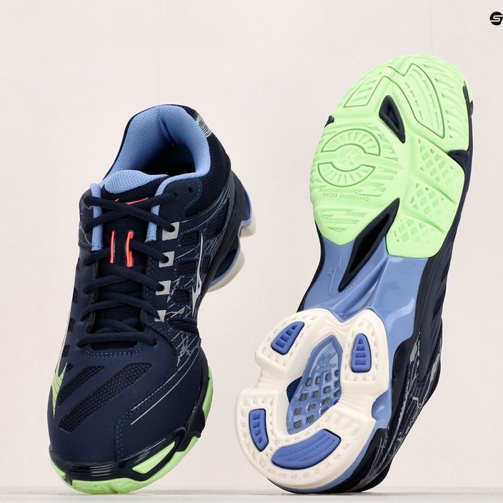 Pantofi de volei pentru bărbați Mizuno Wave Voltage evening blue / tech green / lolite 10