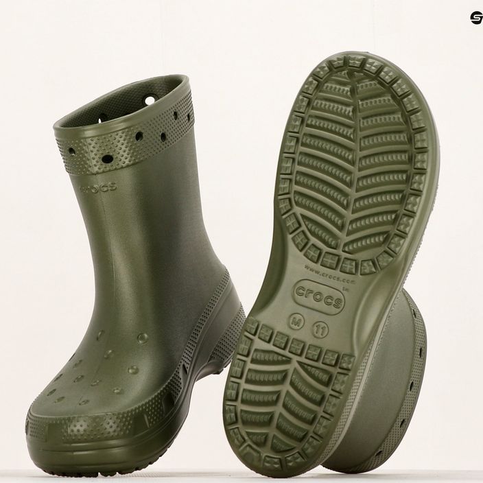 Crocs Classic Rain Boot armata verde de ploaie pentru bărbați wellingtons armata verde 12
