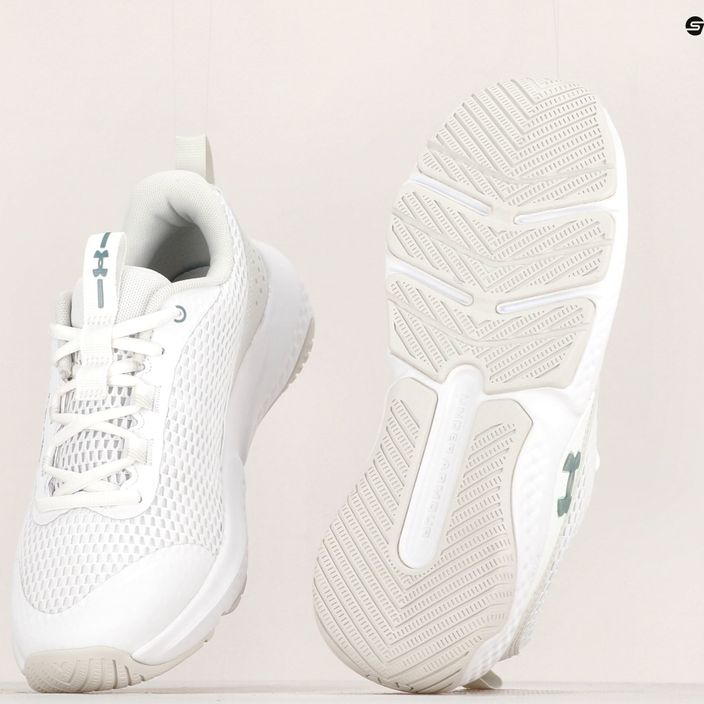 Pantofi de antrenament pentru femei Under Armour W Dynamic Select alb / alb argilă / verde metalic grit 10