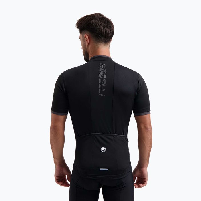 Tricou de ciclism pentru bărbați Rogelli Essential negru 2