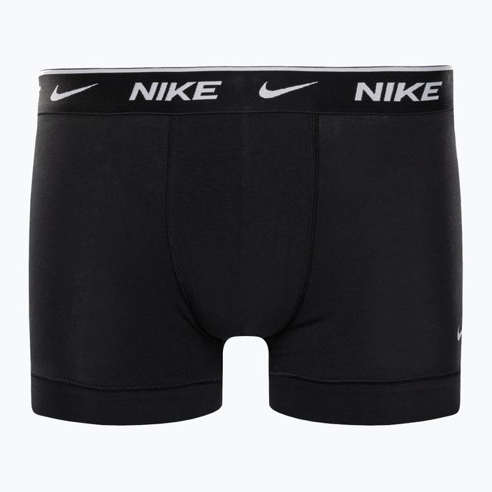 Boxeri pentru bărbați Nike Everyday Cotton Stretch Trunk 3Pk UB1 negru