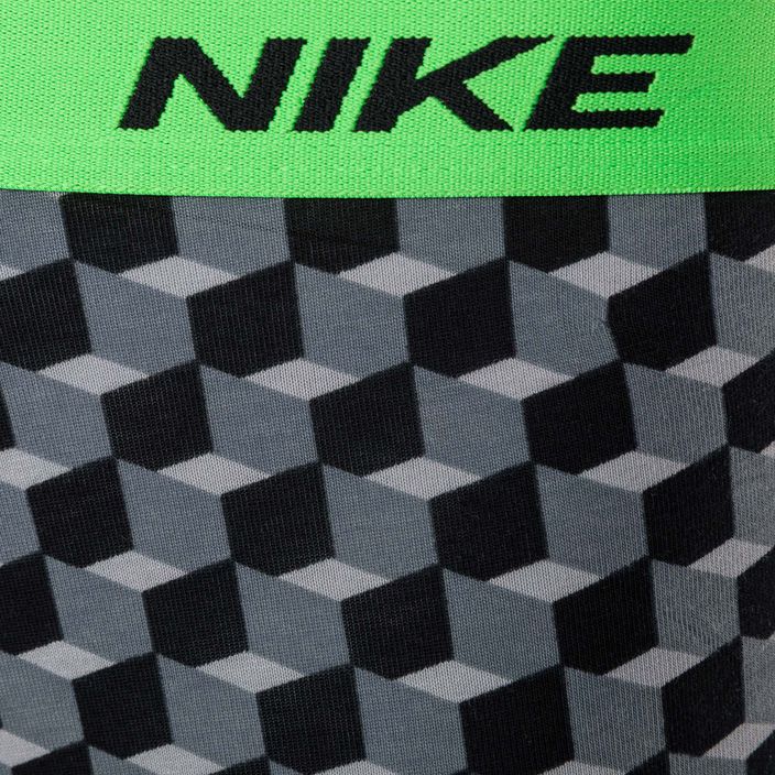 Boxeri pentru bărbați Nike Everyday Cotton Stretch Trunk 3Pk BAU BAU imprimeu geo block/cool grey/negru 4