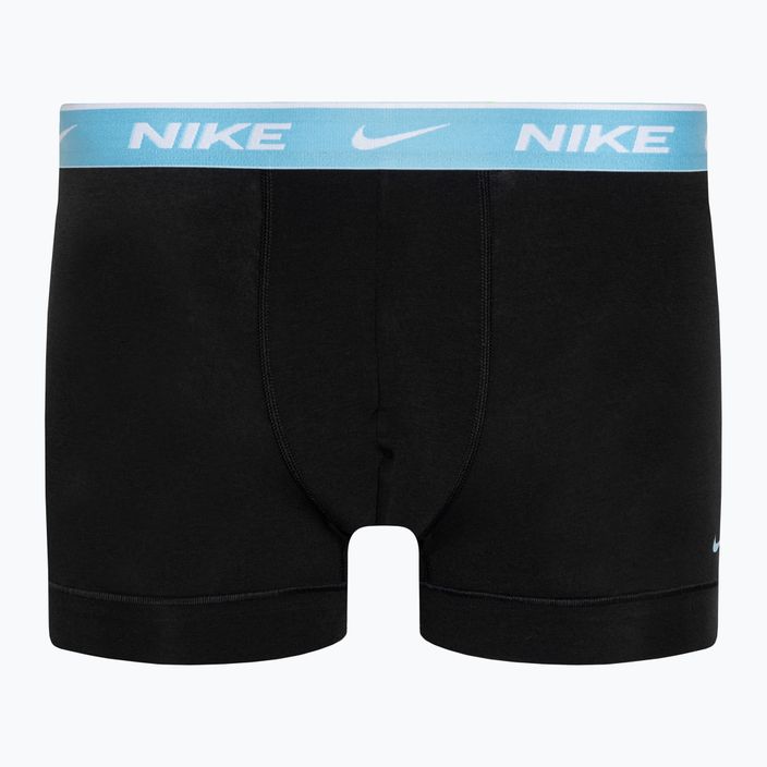 Boxeri pentru bărbați Nike Everyday Cotton Stretch Trunk 3 pary black/pear/aquarius/cark team red 2