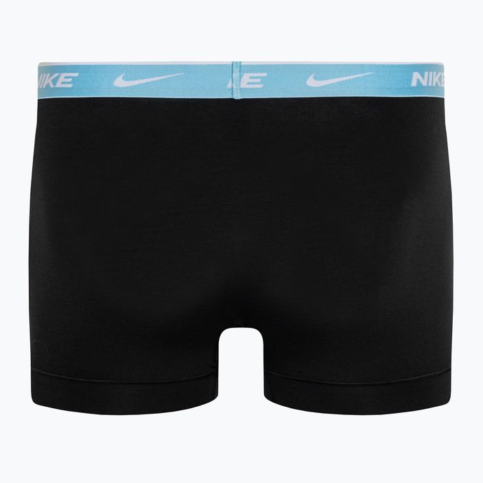 Boxeri pentru bărbați Nike Everyday Cotton Stretch Trunk 3 pary black/pear/aquarius/cark team red 3