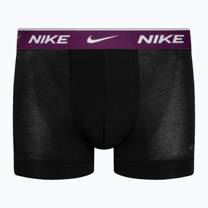 Boxeri pentru bărbați Nike Everyday Cotton Stretch Trunk 3 pary turquoise/violet/blue 2