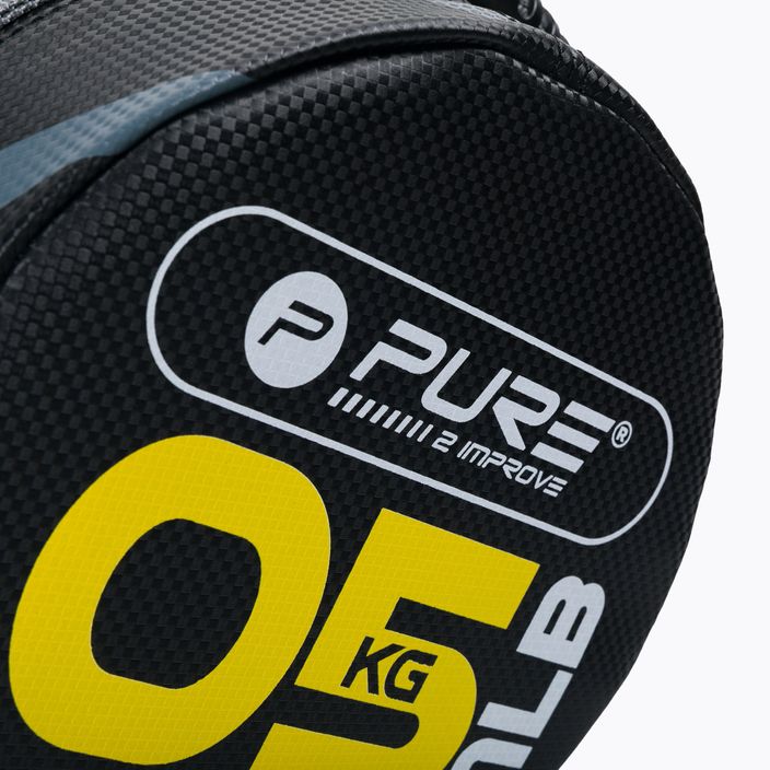 5 kg sac de antrenament Pure2Improve Power Bag negru-galben P2I201710 3