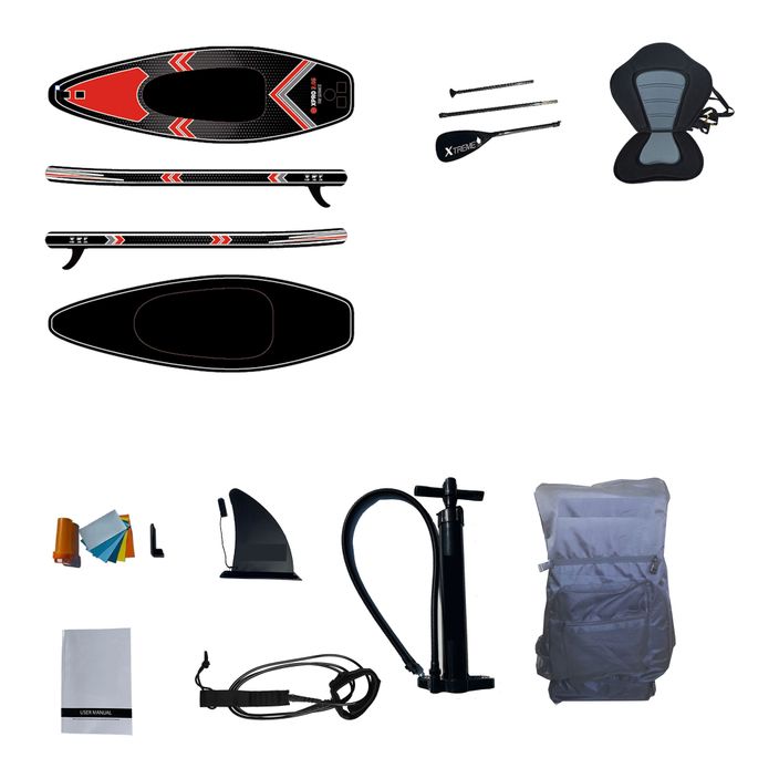 Kayak/SUP/Bodyboard hibrid 1 persoană Pure4Fun TRI Purpose negru P4F160020 2