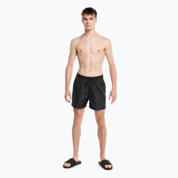 Pantaloni scurți de baie bărbați Calvin Klein Medium cu cordon negru 4