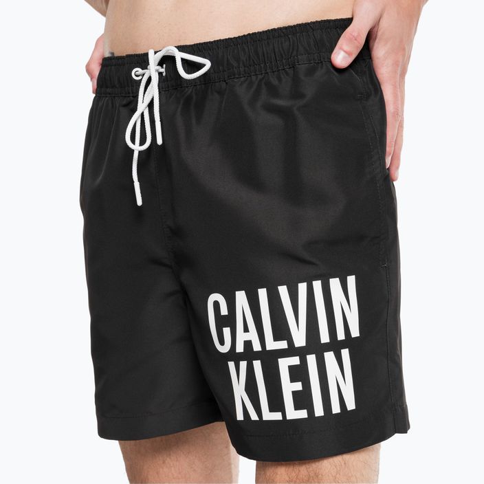 Pantaloni scurți de baie bărbați Calvin Klein Medium cu cordon negru 7