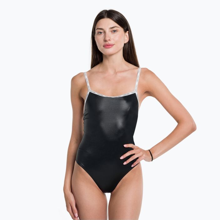 Costum de baie o singură piesă pentru femei Calvin Klein Scoop One Piece negru 4