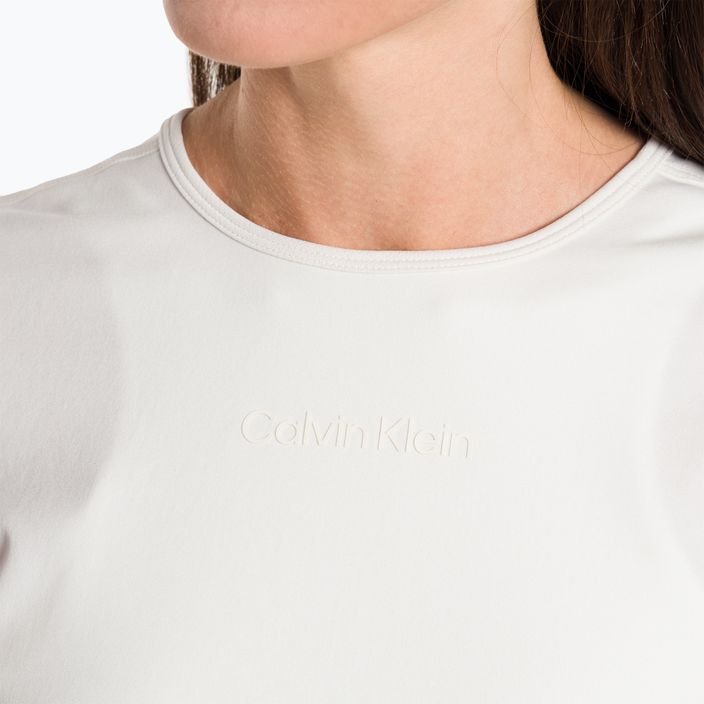 Tricou Calvin Klein Knit de damă din piele de căprioară albă pentru femei 4