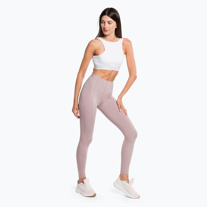 Jambiere de antrenament pentru femei Calvin Klein 7/8 8HR gri roz 2