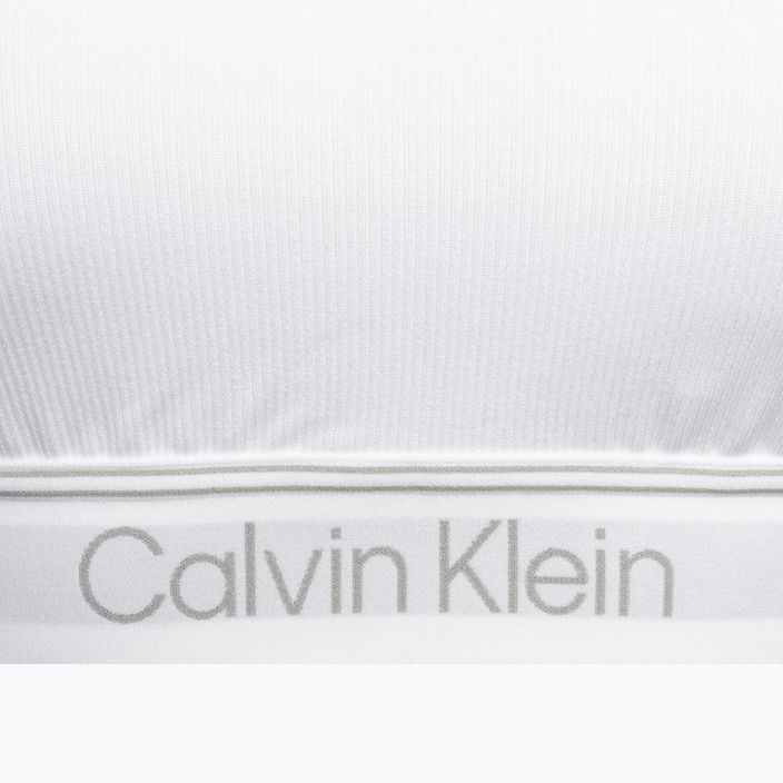 Sutien de fitness Calvin Klein Medium Support YAF alb strălucitor 3