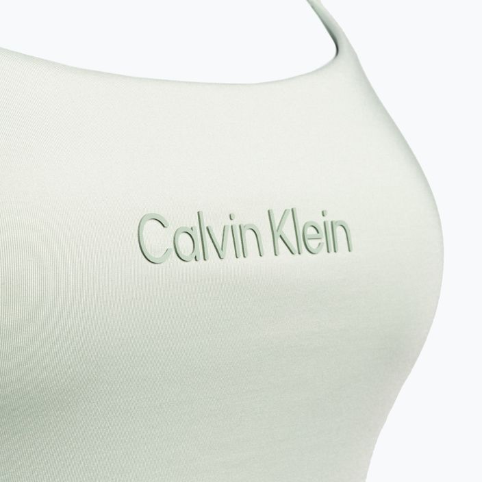 Calvin Klein Sutien de fitness cu suport redus 8HV, verde, cu efect de vapori de mare 8