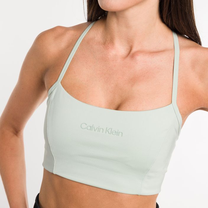 Calvin Klein Sutien de fitness cu suport redus 8HV, verde, cu efect de vapori de mare 4