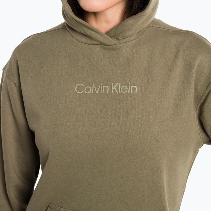 Hanorac cu glugă pentru bărbați Calvin Klein 8HU gri măsliniu 4