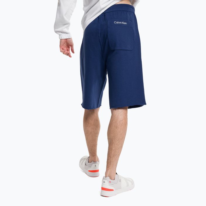 Bărbați Calvin Klein 7" Knit 6FZ pantaloni scurți de antrenament de profunzime albastru pentru bărbați 3