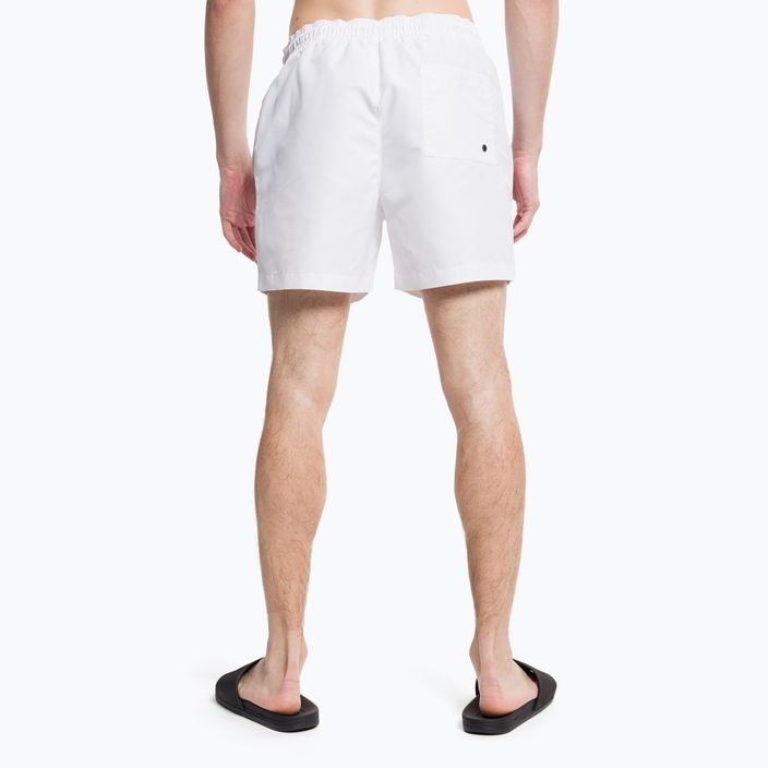 Bărbați Calvin Klein Medium Pantaloni scurți de înot cu cordon, alb 7