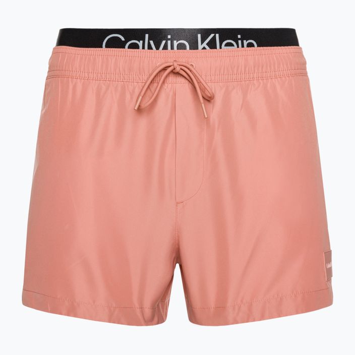 Pantaloni scurți de baie Calvin Klein Short Double Wb pentru bărbați, roz