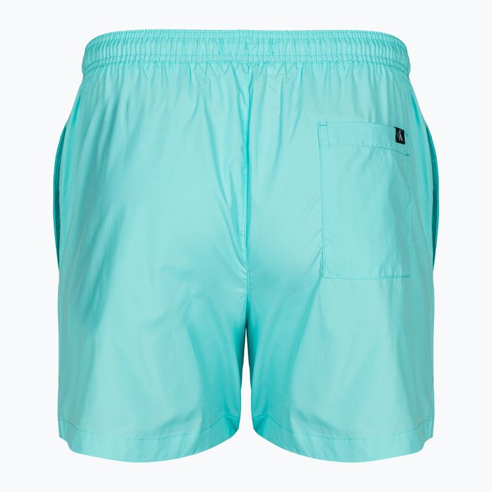 Pantaloni scurți de baie pentru bărbați Calvin Klein Medium Drawstring soft turquoise 2