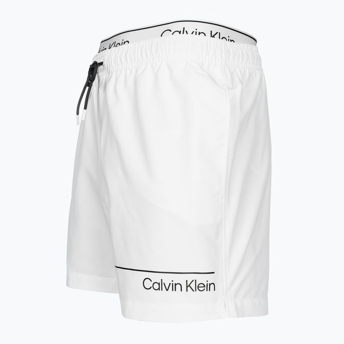 Pantaloni scurți de baie pentru bărbați Calvin Klein Medium Double WB classic white 3