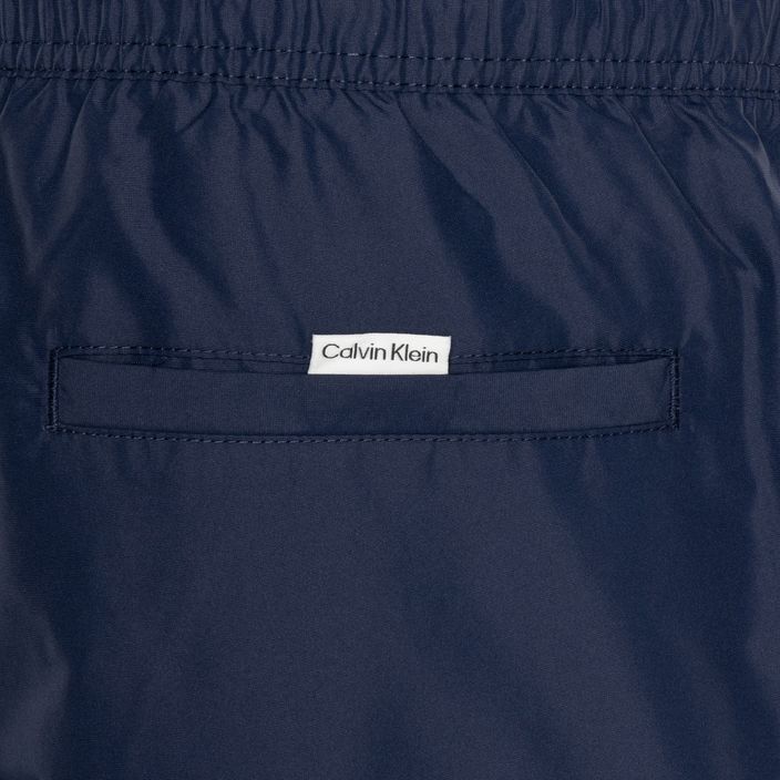 Pantaloni scurți de baie pentru bărbați Calvin Klein Medium Double WB signature navy 4