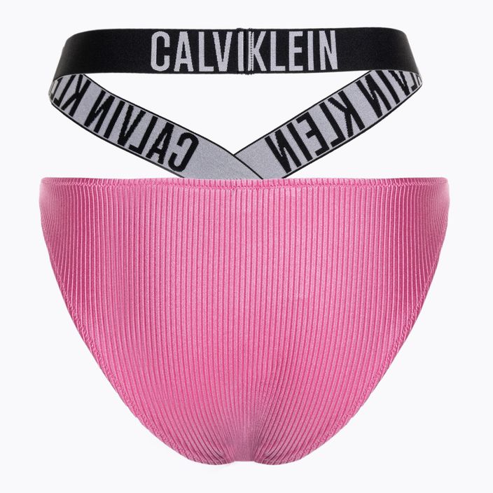 Partea de jos a costumului de baie Calvin Klein High Leg Cheeky Bikini bold pink 2