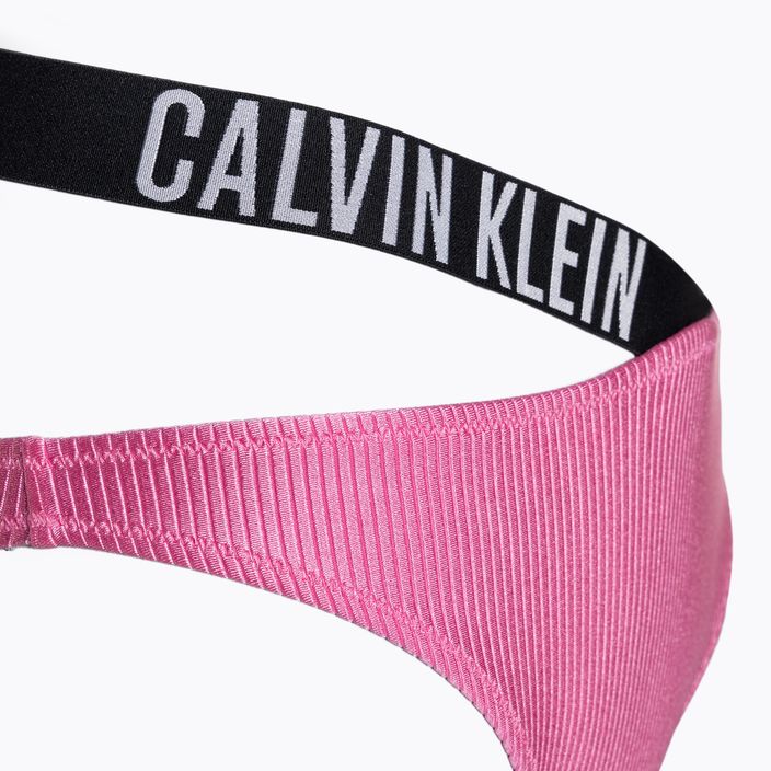 Partea de jos a costumului de baie Calvin Klein High Leg Cheeky Bikini bold pink 4