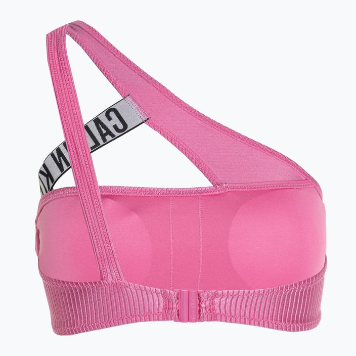 Partea de sus a costumului de baie Calvin Klein One Shoulder Bralette-RP bold pink 2