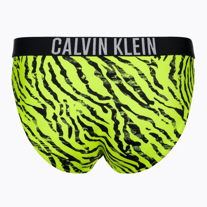 Partea de jos a costumului de baie Calvin Klein Bikini Print zebra citrust burst 2