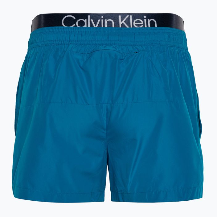 Pantaloni scurți de baie pentru bărbați Calvin Klein Short Double Waistband ocean hue 2