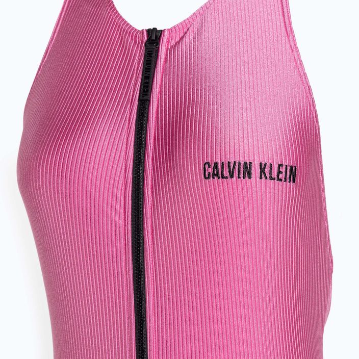 Costum de baie dintr-o bucată pentru femei Calvin Klein Racerback One Piece bold pink 3
