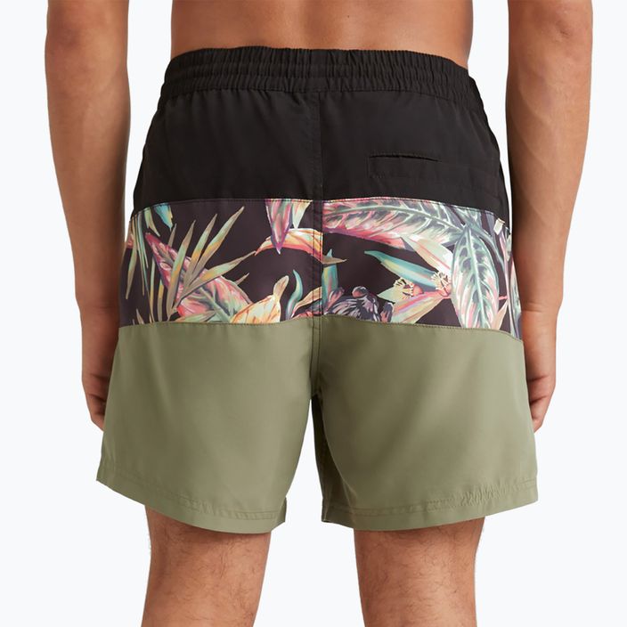 Bărbați O'Neill Cali Block 15'' pantaloni scurți de înot negru floare tropicală 4