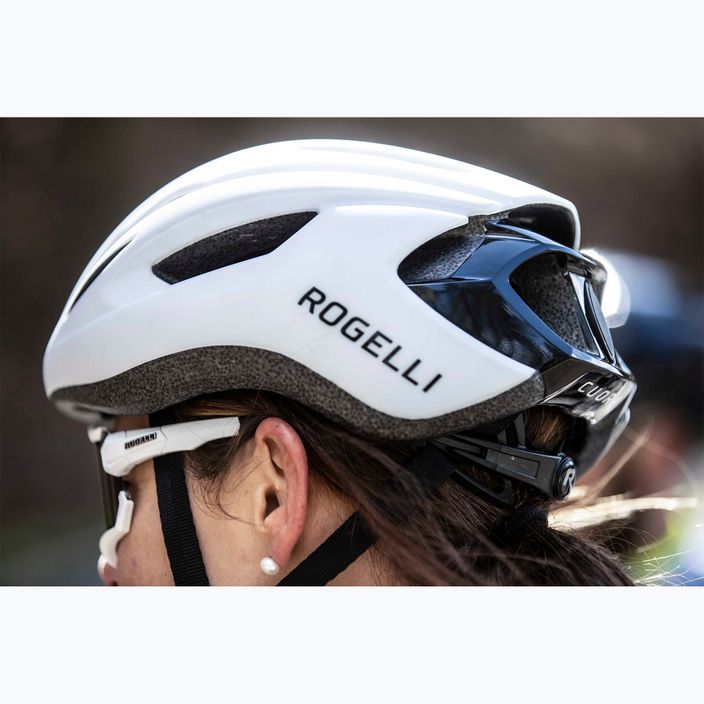 Cască de bicicletă Rogelli Cuora alb/negru 16