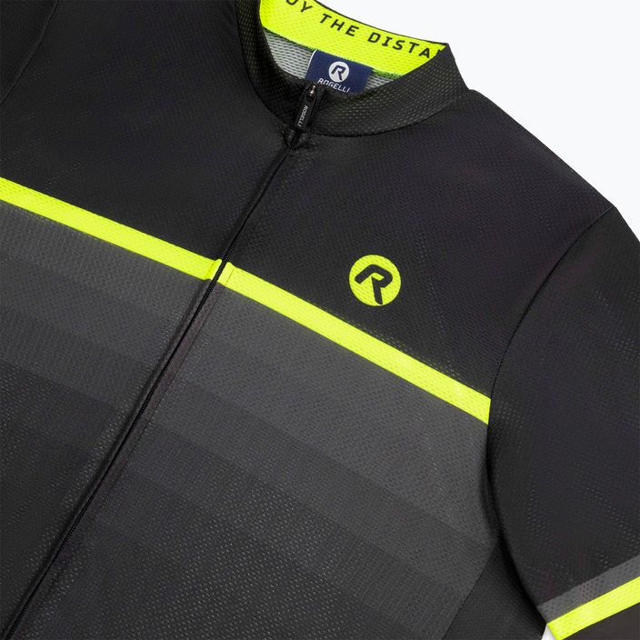 Rogelli Hero II tricou de ciclism pentru bărbați galben/negru/gri 5