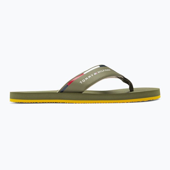 Bărbați Tommy Hilfiger Comfort Beach Sandal pentru bărbați, verde militar flip flops 2