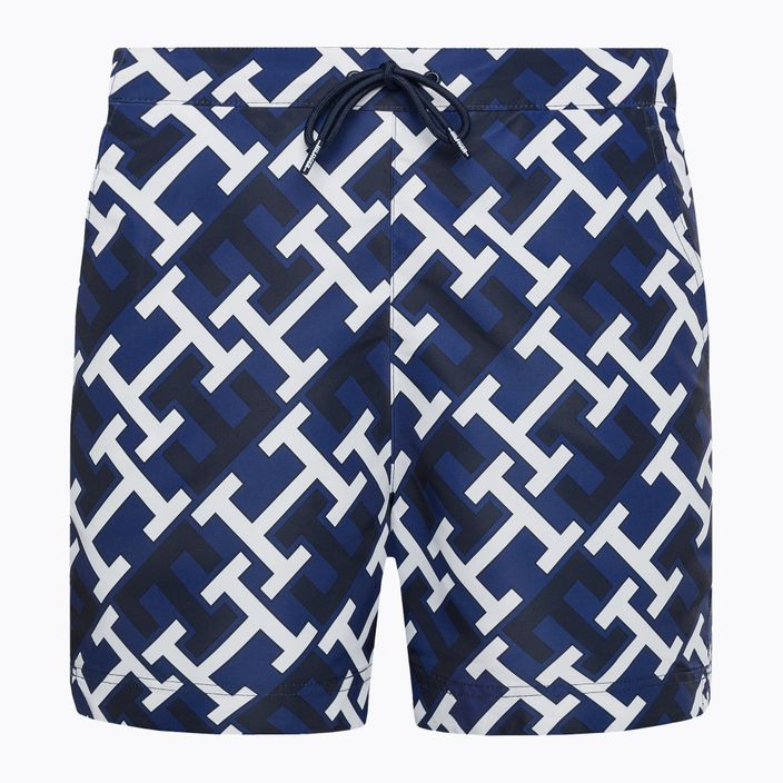Pantaloni scurți de baie Tommy Hilfiger Sf Medium cu cordon imprimat pentru bărbați, albastru