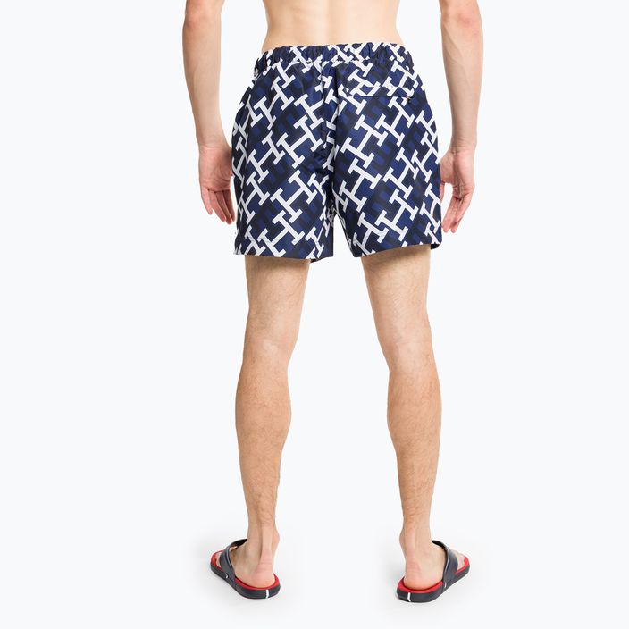 Pantaloni scurți de baie Tommy Hilfiger Sf Medium cu cordon imprimat pentru bărbați, albastru 6