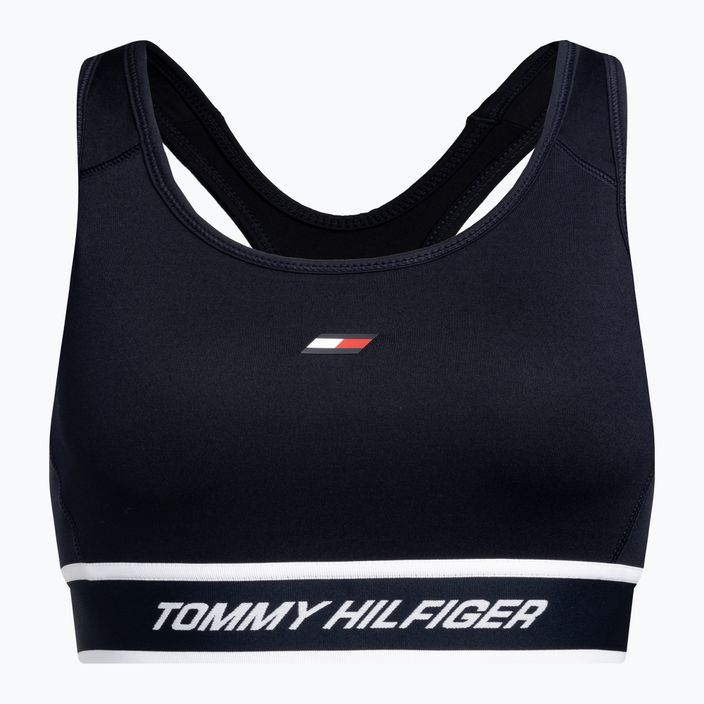 Tommy Hilfiger Mid Int Tape Racer Back sutien de fitness albastru 5