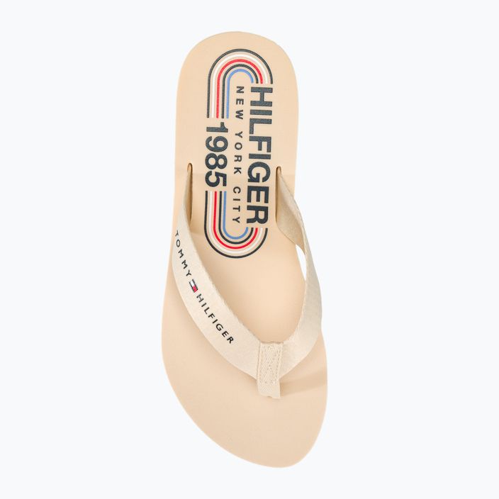 Papuci pentru femei Tommy Hilfiger Global Stripes Flat Beach Sandal calico 5
